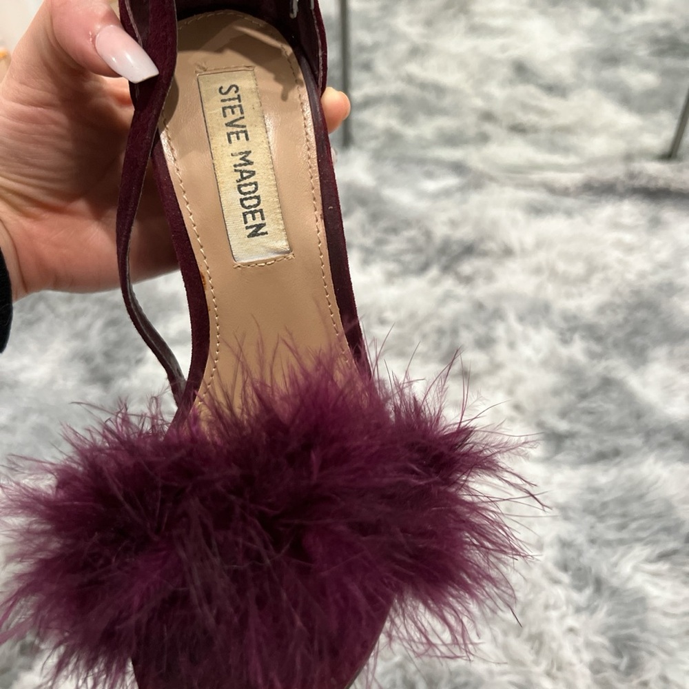 Burgundy Steve Madden platforms heels